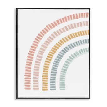 Stupell Home Decor Minimal Pastel Rainbow Framed Giclee Wall Art