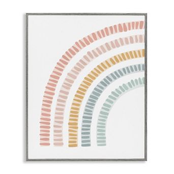 Stupell Home Decor Minimal Pastel Rainbow Framed Giclee Wall Art