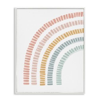 Stupell Home Decor Minimal Pastel Rainbow Framed Giclee Wall Art