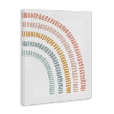Stupell Home Decor Minimal Patterned Rainbow Canvas Wall Art