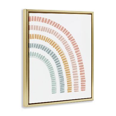 Stupell Home Decor Minimal Patterned Rainbow Framed Floating Canvas Wall Art