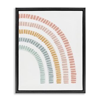 Stupell Home Decor Minimal Patterned Rainbow Framed Floating Canvas Wall Art