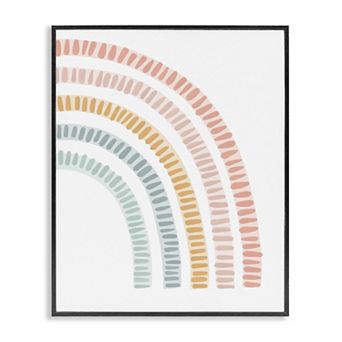 Stupell Home Decor Minimal Patterned Rainbow Framed Giclee Wall Art