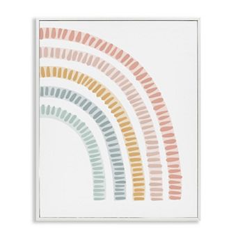 Stupell Home Decor Minimal Patterned Rainbow Framed Giclee Wall Art