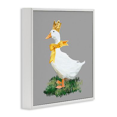 Stupell Home Decor Goose with Crown Framed Giclee Wall Art
