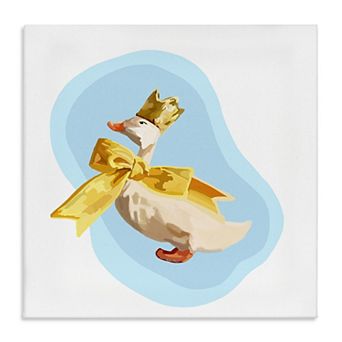 Stupell Home Decor Abstract Duck in Bow Canvas Wall Art