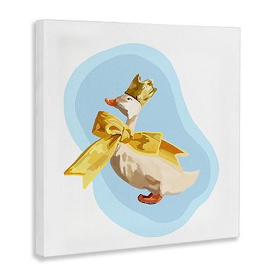 Stupell Home Decor Abstract Duck in Bow Canvas Wall Art