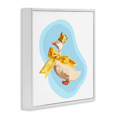 Stupell Home Decor Abstract Duck in Bow Framed Giclee Wall Art