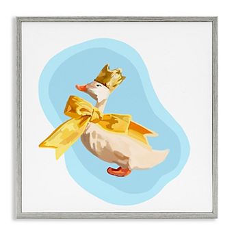Stupell Home Decor Abstract Duck in Bow Framed Giclee Wall Art