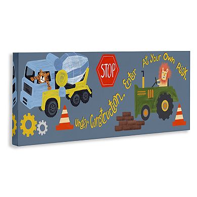 Stupell Home Decor Under Construction Boy's Room Canvas Wall Art