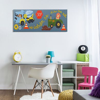 Stupell Home Decor Under Construction Boy's Room Canvas Wall Art