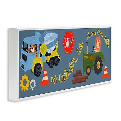 Stupell Home Decor Under Construction Boy's Room Framed Giclee Wall Art