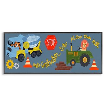 Stupell Home Decor Under Construction Boy's Room Framed Giclee Wall Art