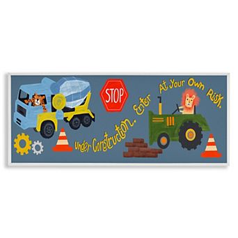 Stupell Home Decor Under Construction Boy's Room Framed Giclee Wall Art