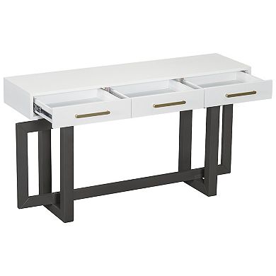 Merax Elegant Console Table with Three Drawers, Extra Long Entryway Table for Living Room