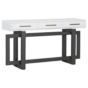 Merax Elegant Console Table with Three Drawers, Extra Long Entryway Table for Living Room