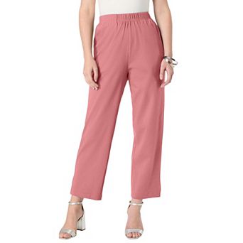 Roaman's Women's Plus Size Soft Knit Straight-Leg Capri Pant