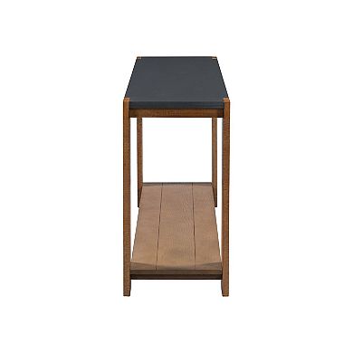 Merax Minimalist Console Table with Bottom Shelf and Four Legs