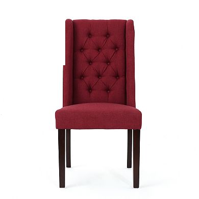 Merax Tufted Fabric Dining Chairs, 2-Pcs Set