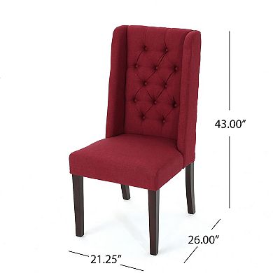 Merax Tufted Fabric Dining Chairs, 2-Pcs Set