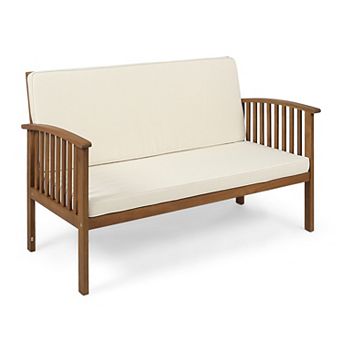 Merax Outdoor Acacia Wood Loveseat