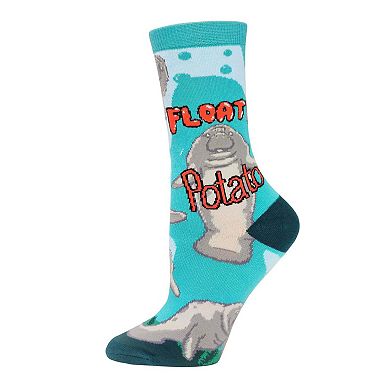 Women's Crew Socks - Floaty Potato