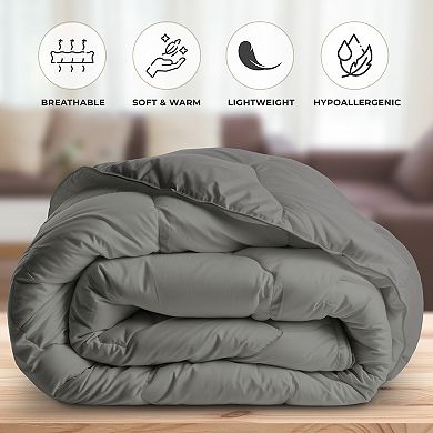 Lux Decor Collection All Season Down Alternative Microfiber Reversible Diamond Pattern Comforter Set