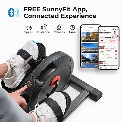Sunny Health & Fitness Smart Compact Mini Elliptical