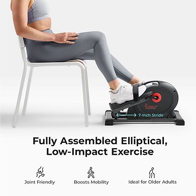 Sunny Health & Fitness Smart Compact Mini Elliptical