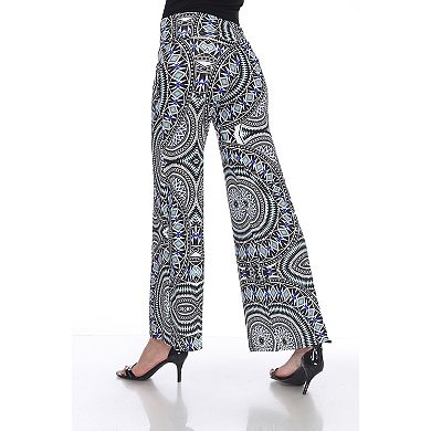 Women's Geometric Print Wide-Leg Palazzo Pants