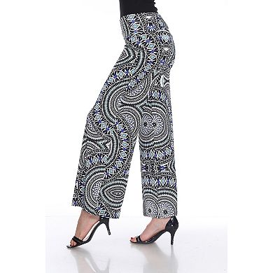 Women's Geometric Print Wide-Leg Palazzo Pants