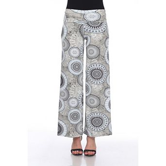 Women's Geometric Print Wide-Leg Palazzo Pants
