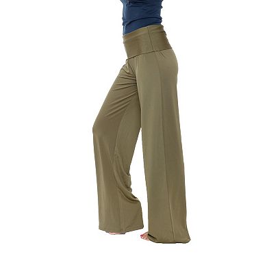 Women's Solid Wide Leg Palazzo Pants