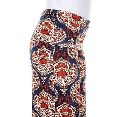 Women's Paisley Print Wide Leg Palazzo Pants