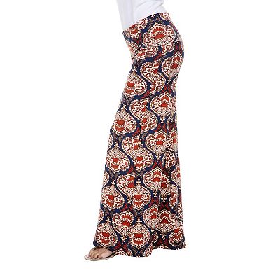 Women's Paisley Print Wide Leg Palazzo Pants