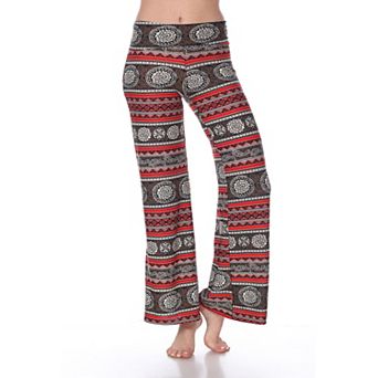 Women's Boho Print Wide Leg Palazzo Pants