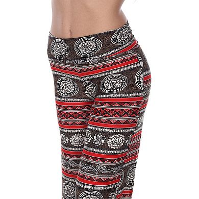 Women's Boho Print Wide Leg Palazzo Pants