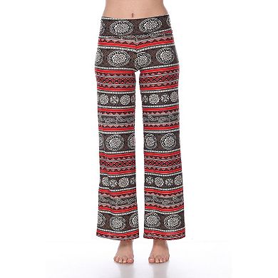 Women's Boho Print Wide Leg Palazzo Pants