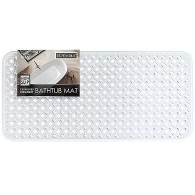 Clara Clark Shower Mat - 35"x16" Bathtub Mat Non Slip with Suction Cups