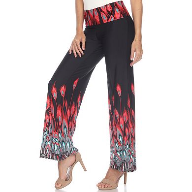 Women's Peacock Printed Palazzo Pants