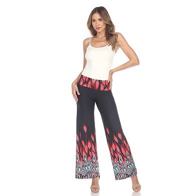 Women's Peacock Printed Palazzo Pants