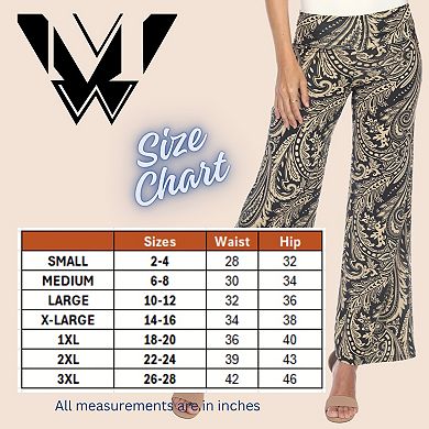 Women's Paisley Print Wide-Leg Palazzo Pants