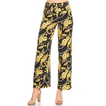 Women's Baroque Print Wide-Leg Palazzo Pants