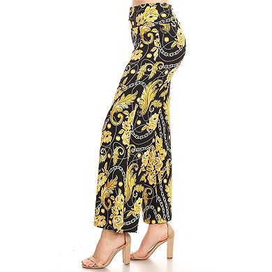 Women's Baroque Print Wide-Leg Palazzo Pants