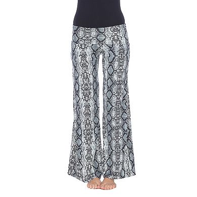 Women's Animal Print Wide Leg Palazzo Pants