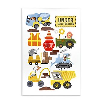 Stupell Home Decor Construction Vehicles & Animals Wall Plaque