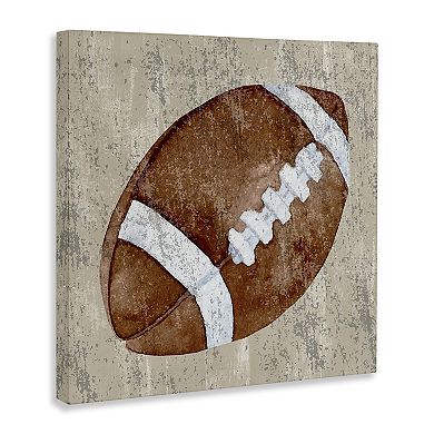 Stupell Home Decor Rustic Sports Football Canvas Wall Art