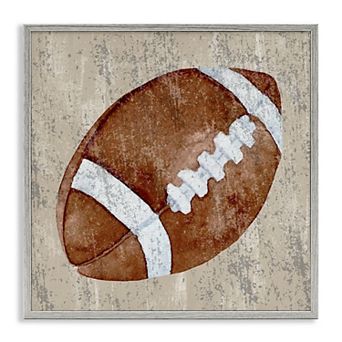 Stupell Home Decor Rustic Sports Football Framed Canvas Wall Art