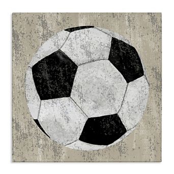 Stupell Home Decor Rustic Sports Soccer Ball Canvas Wall Art