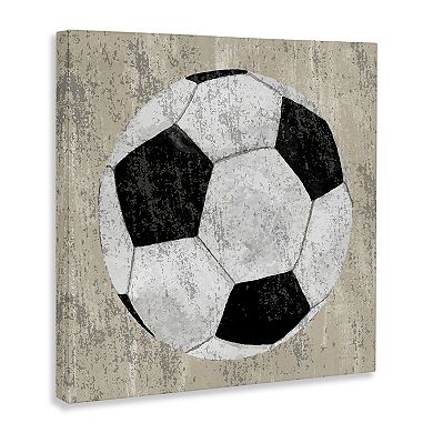 Stupell Home Decor Rustic Sports Soccer Ball Canvas Wall Art